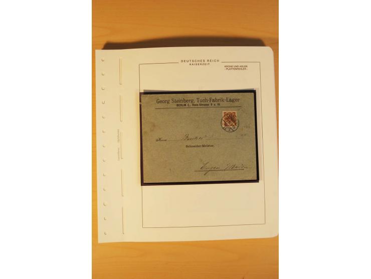 1889/1900 Krone/Adler: Große Forschungs- und Spezialsammlung der Plattenfehler und Fehler nach "Collegium Philatelicum", saub