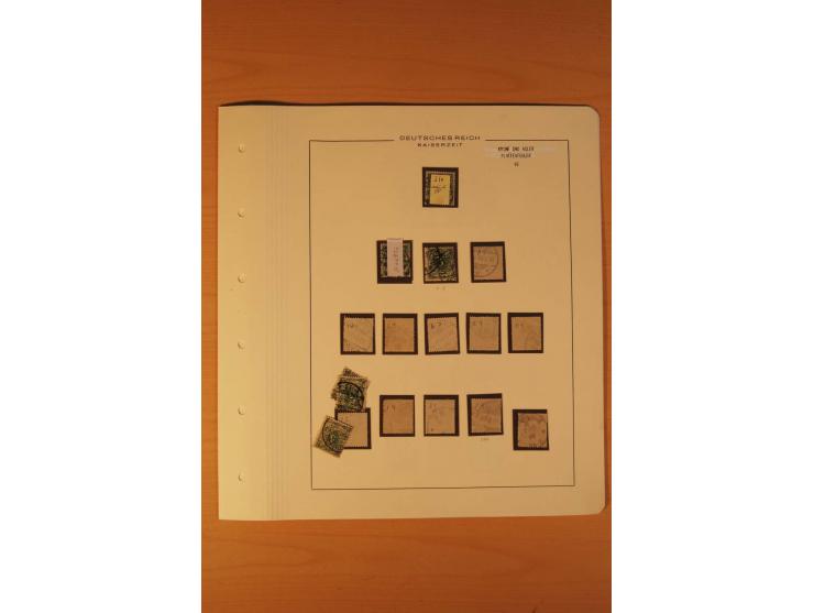 1889/1900 Krone/Adler: Große Forschungs- und Spezialsammlung der Plattenfehler und Fehler nach "Collegium Philatelicum", saub