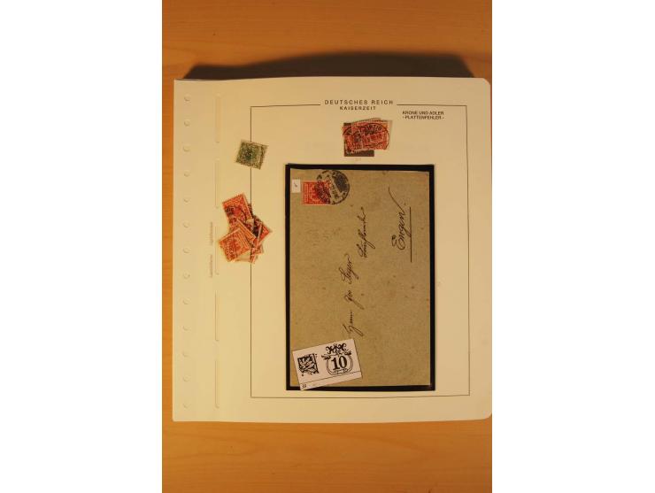 1889/1900 Krone/Adler: Große Forschungs- und Spezialsammlung der Plattenfehler und Fehler nach "Collegium Philatelicum", saub