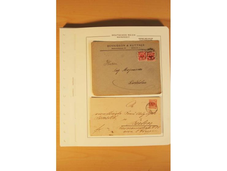 1889/1900 Krone/Adler: Große Forschungs- und Spezialsammlung der Plattenfehler und Fehler nach "Collegium Philatelicum", saub