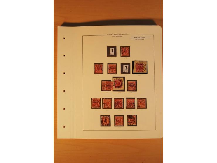1889/1900 Krone/Adler: Große Forschungs- und Spezialsammlung der Plattenfehler und Fehler nach "Collegium Philatelicum", saub