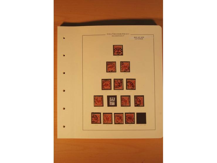 1889/1900 Krone/Adler: Große Forschungs- und Spezialsammlung der Plattenfehler und Fehler nach "Collegium Philatelicum", saub