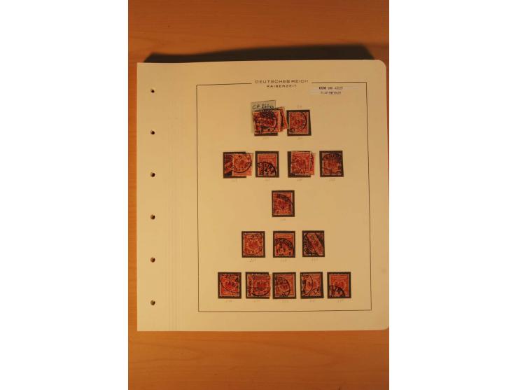 1889/1900 Krone/Adler: Große Forschungs- und Spezialsammlung der Plattenfehler und Fehler nach "Collegium Philatelicum", saub