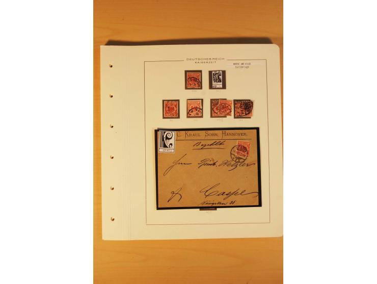 1889/1900 Krone/Adler: Große Forschungs- und Spezialsammlung der Plattenfehler und Fehler nach "Collegium Philatelicum", saub