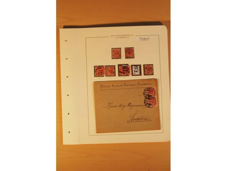 1889/1900 Krone/Adler: Große Forschungs- und Spezialsammlung der Plattenfehler und Fehler nach "Collegium Philatelicum", saub