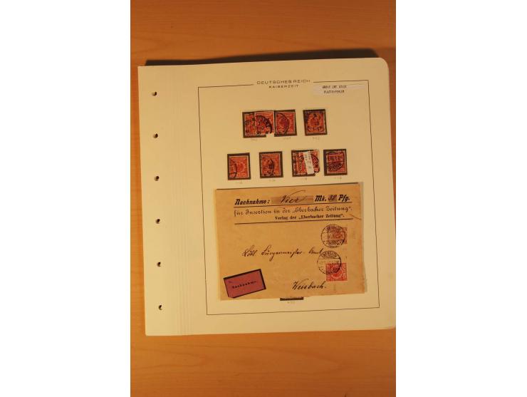 1889/1900 Krone/Adler: Große Forschungs- und Spezialsammlung der Plattenfehler und Fehler nach "Collegium Philatelicum", saub