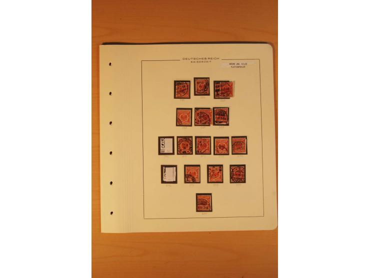 1889/1900 Krone/Adler: Große Forschungs- und Spezialsammlung der Plattenfehler und Fehler nach "Collegium Philatelicum", saub