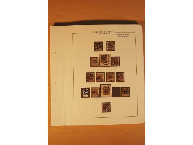 1889/1900 Krone/Adler: Große Forschungs- und Spezialsammlung der Plattenfehler und Fehler nach "Collegium Philatelicum", saub