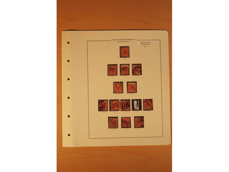 1889/1900 Krone/Adler: Große Forschungs- und Spezialsammlung der Plattenfehler und Fehler nach "Collegium Philatelicum", saub
