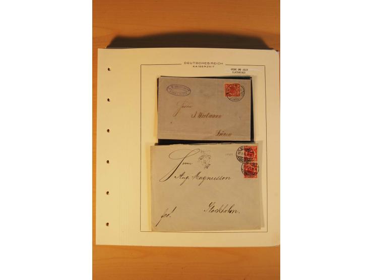 1889/1900 Krone/Adler: Große Forschungs- und Spezialsammlung der Plattenfehler und Fehler nach "Collegium Philatelicum", saub