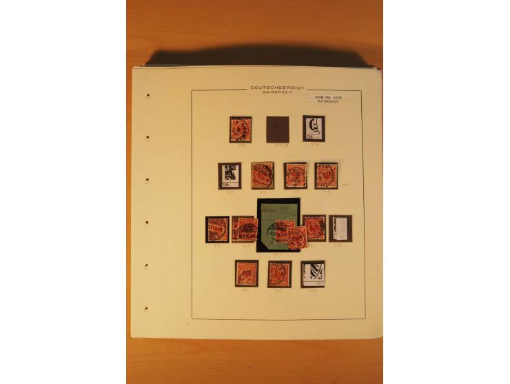 1889/1900 Krone/Adler: Große Forschungs- und Spezialsammlung der Plattenfehler und Fehler nach "Collegium Philatelicum", saub