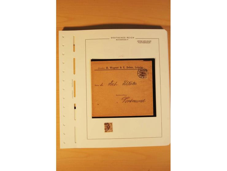 1889/1900 Krone/Adler: Große Forschungs- und Spezialsammlung der Plattenfehler und Fehler nach "Collegium Philatelicum", saub