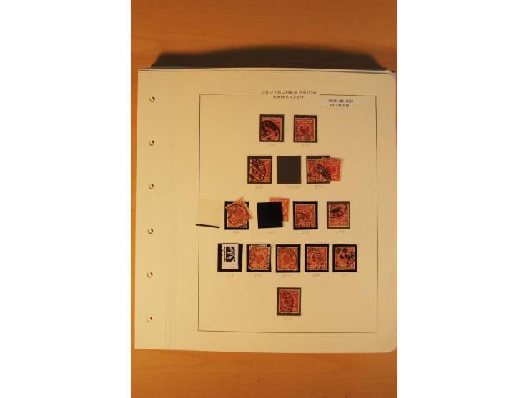 1889/1900 Krone/Adler: Große Forschungs- und Spezialsammlung der Plattenfehler und Fehler nach "Collegium Philatelicum", saub