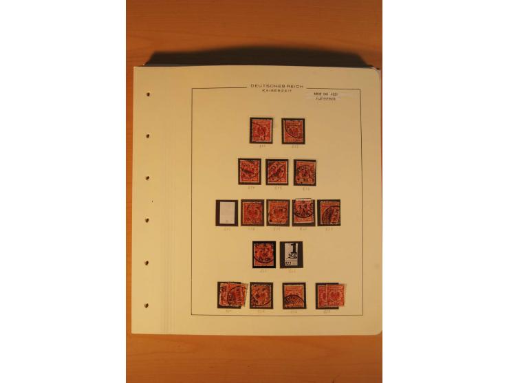 1889/1900 Krone/Adler: Große Forschungs- und Spezialsammlung der Plattenfehler und Fehler nach "Collegium Philatelicum", saub