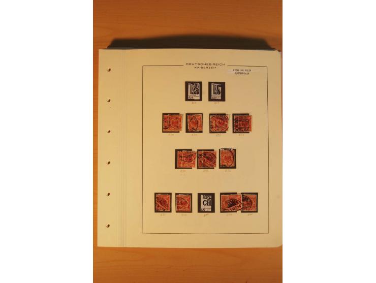 1889/1900 Krone/Adler: Große Forschungs- und Spezialsammlung der Plattenfehler und Fehler nach "Collegium Philatelicum", saub