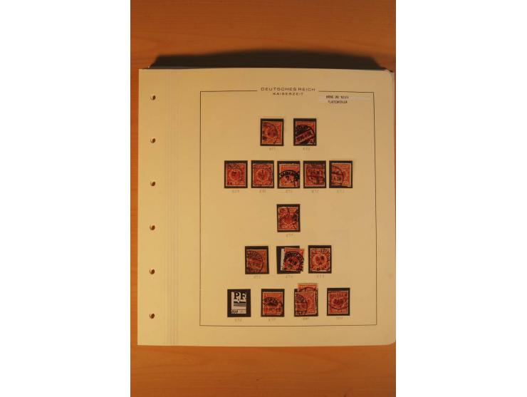1889/1900 Krone/Adler: Große Forschungs- und Spezialsammlung der Plattenfehler und Fehler nach "Collegium Philatelicum", saub