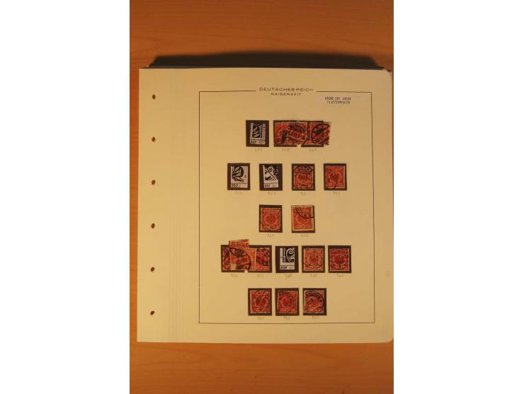 1889/1900 Krone/Adler: Große Forschungs- und Spezialsammlung der Plattenfehler und Fehler nach "Collegium Philatelicum", saub