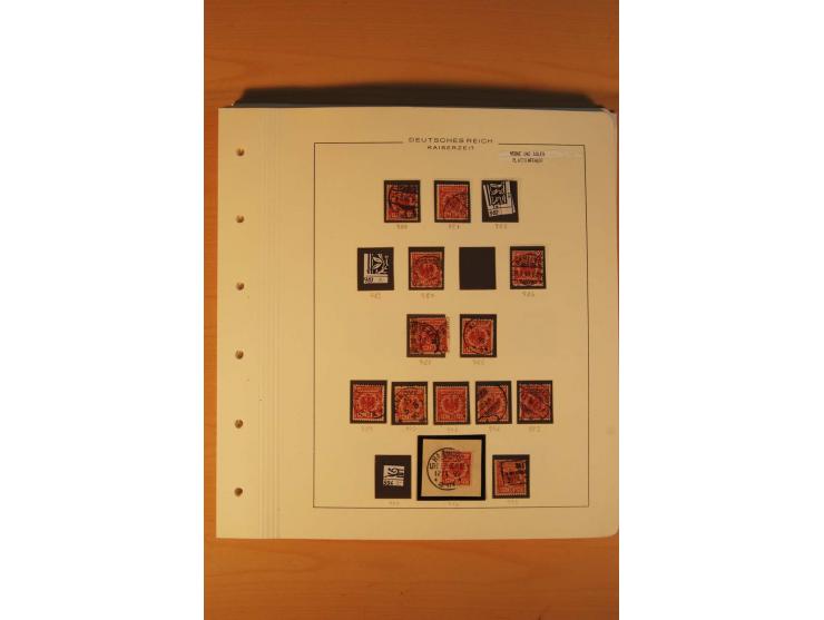 1889/1900 Krone/Adler: Große Forschungs- und Spezialsammlung der Plattenfehler und Fehler nach "Collegium Philatelicum", saub