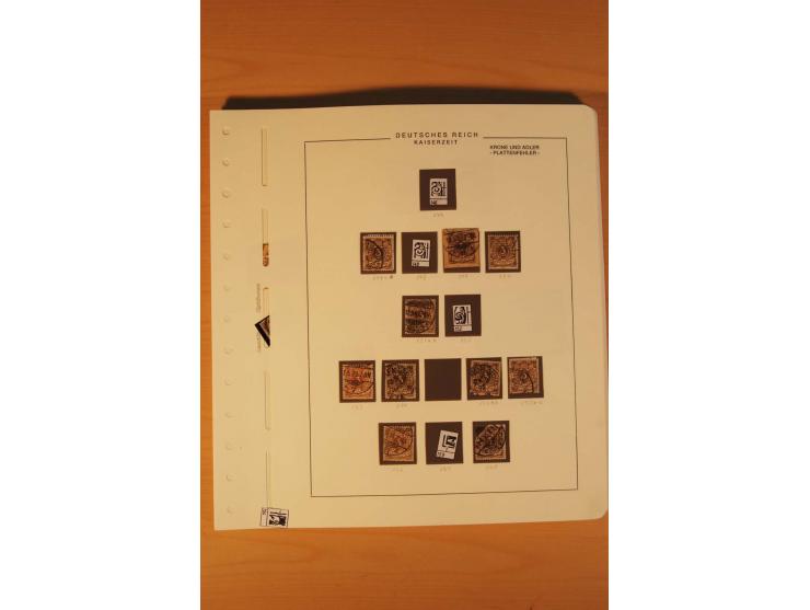 1889/1900 Krone/Adler: Große Forschungs- und Spezialsammlung der Plattenfehler und Fehler nach "Collegium Philatelicum", saub