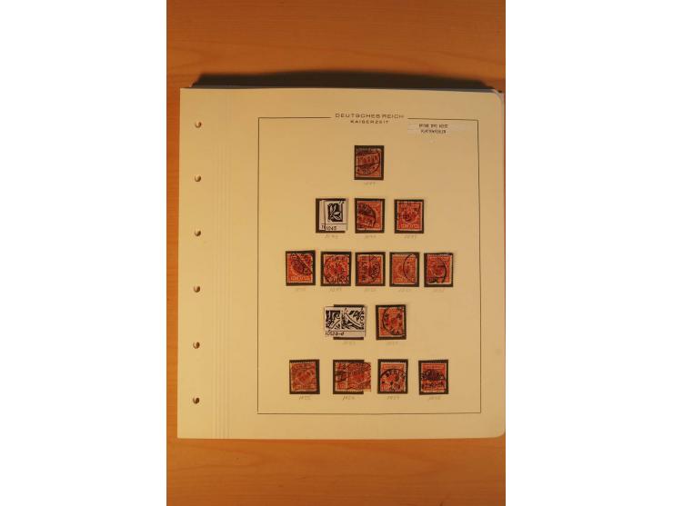 1889/1900 Krone/Adler: Große Forschungs- und Spezialsammlung der Plattenfehler und Fehler nach "Collegium Philatelicum", saub