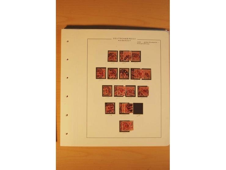 1889/1900 Krone/Adler: Große Forschungs- und Spezialsammlung der Plattenfehler und Fehler nach "Collegium Philatelicum", saub
