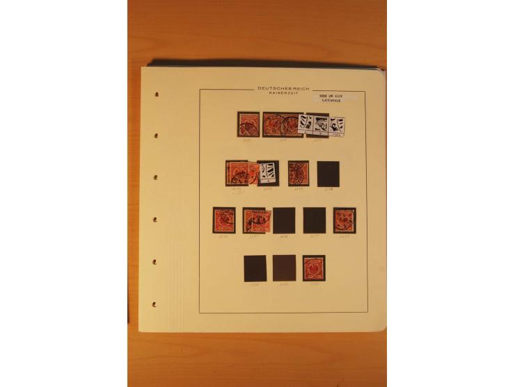 1889/1900 Krone/Adler: Große Forschungs- und Spezialsammlung der Plattenfehler und Fehler nach "Collegium Philatelicum", saub