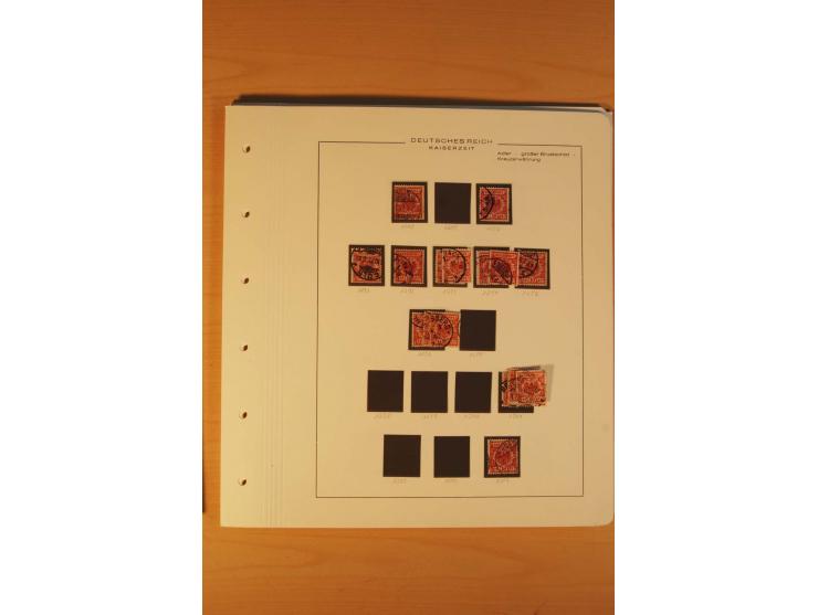 1889/1900 Krone/Adler: Große Forschungs- und Spezialsammlung der Plattenfehler und Fehler nach "Collegium Philatelicum", saub
