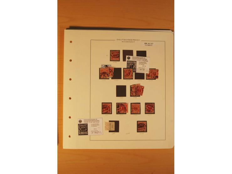 1889/1900 Krone/Adler: Große Forschungs- und Spezialsammlung der Plattenfehler und Fehler nach "Collegium Philatelicum", saub