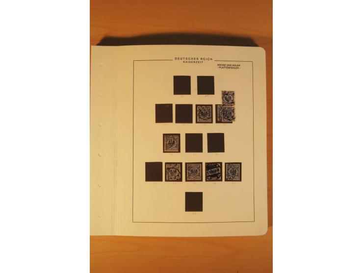 1889/1900 Krone/Adler: Große Forschungs- und Spezialsammlung der Plattenfehler und Fehler nach "Collegium Philatelicum", saub