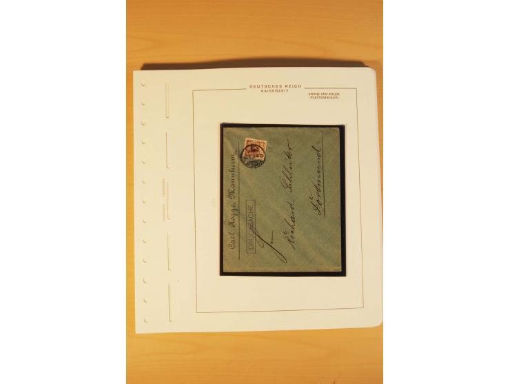 1889/1900 Krone/Adler: Große Forschungs- und Spezialsammlung der Plattenfehler und Fehler nach "Collegium Philatelicum", saub