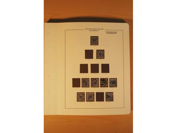 1889/1900 Krone/Adler: Große Forschungs- und Spezialsammlung der Plattenfehler und Fehler nach "Collegium Philatelicum", saub