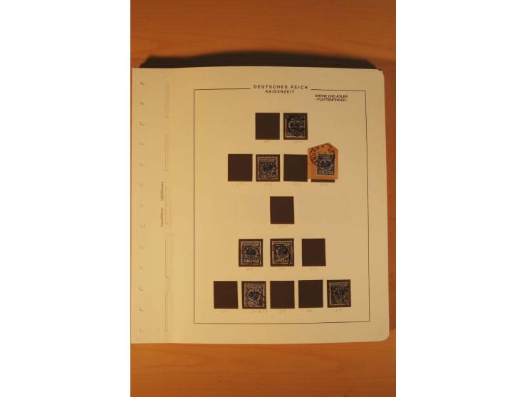 1889/1900 Krone/Adler: Große Forschungs- und Spezialsammlung der Plattenfehler und Fehler nach "Collegium Philatelicum", saub