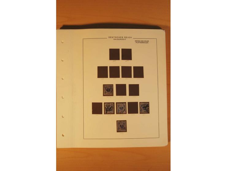 1889/1900 Krone/Adler: Große Forschungs- und Spezialsammlung der Plattenfehler und Fehler nach "Collegium Philatelicum", saub