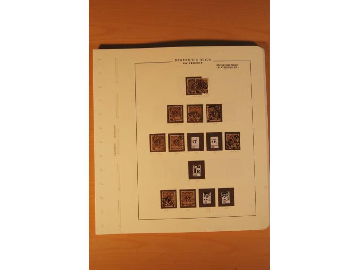 1889/1900 Krone/Adler: Große Forschungs- und Spezialsammlung der Plattenfehler und Fehler nach "Collegium Philatelicum", saub