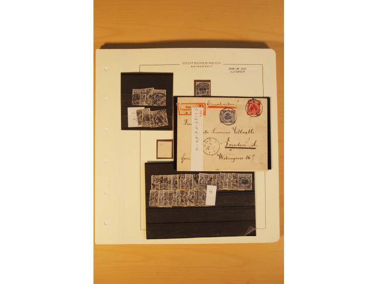 1889/1900 Krone/Adler: Große Forschungs- und Spezialsammlung der Plattenfehler und Fehler nach "Collegium Philatelicum", saub