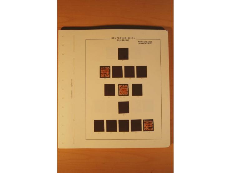 1889/1900 Krone/Adler: Große Forschungs- und Spezialsammlung der Plattenfehler und Fehler nach "Collegium Philatelicum", saub