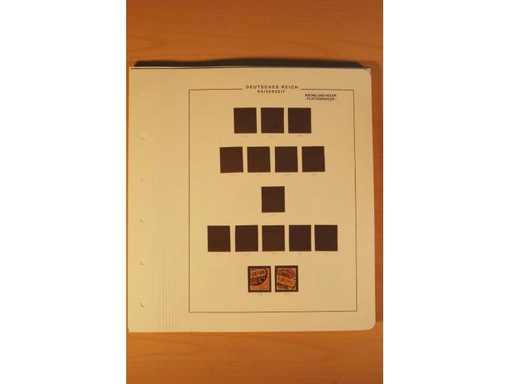 1889/1900 Krone/Adler: Große Forschungs- und Spezialsammlung der Plattenfehler und Fehler nach "Collegium Philatelicum", saub
