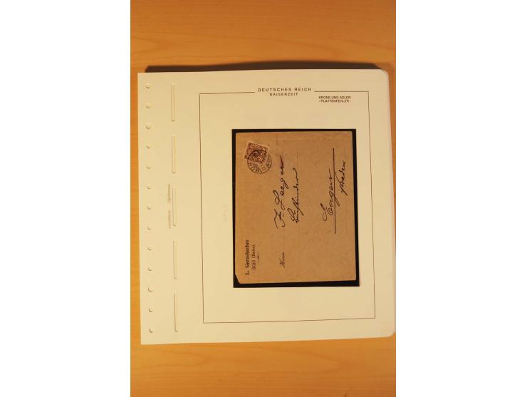 1889/1900 Krone/Adler: Große Forschungs- und Spezialsammlung der Plattenfehler und Fehler nach "Collegium Philatelicum", saub
