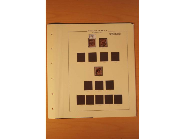 1889/1900 Krone/Adler: Große Forschungs- und Spezialsammlung der Plattenfehler und Fehler nach "Collegium Philatelicum", saub