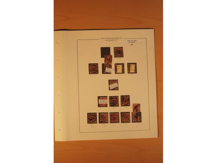 1889/1900 Krone/Adler: Große Forschungs- und Spezialsammlung der Plattenfehler und Fehler nach "Collegium Philatelicum", saub