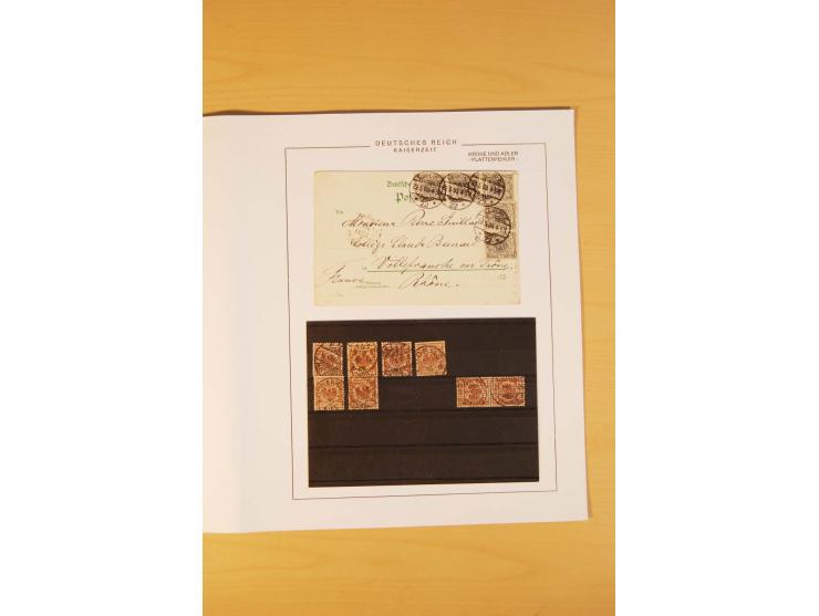 1889/1900 Krone/Adler: Große Forschungs- und Spezialsammlung der Plattenfehler und Fehler nach "Collegium Philatelicum", saub
