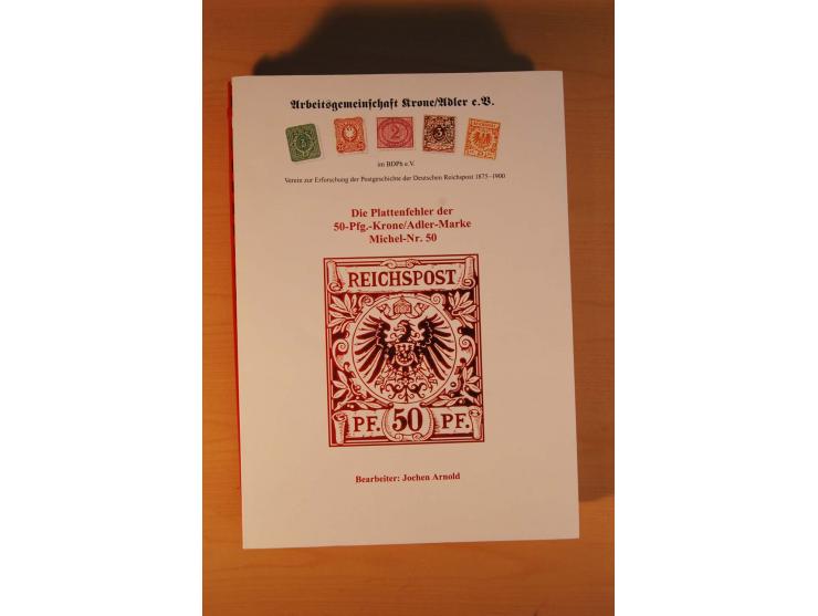1889/1900 Krone/Adler: Große Forschungs- und Spezialsammlung der Plattenfehler und Fehler nach "Collegium Philatelicum", saub