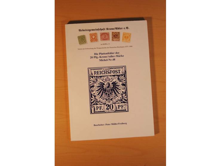 1889/1900 Krone/Adler: Große Forschungs- und Spezialsammlung der Plattenfehler und Fehler nach "Collegium Philatelicum", saub