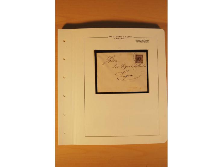 1889/1900 Krone/Adler: Große Forschungs- und Spezialsammlung der Plattenfehler und Fehler nach "Collegium Philatelicum", saub