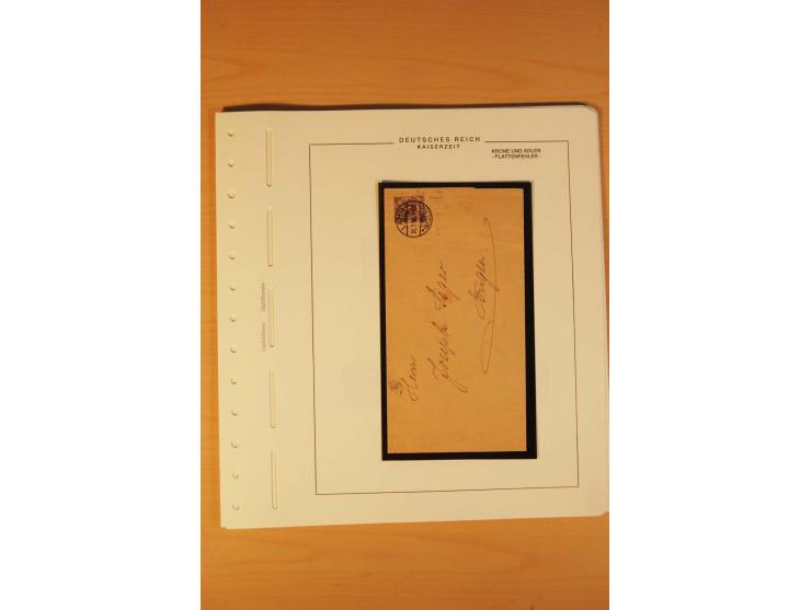 1889/1900 Krone/Adler: Große Forschungs- und Spezialsammlung der Plattenfehler und Fehler nach "Collegium Philatelicum", saub
