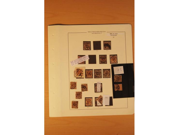 1889/1900 Krone/Adler: Große Forschungs- und Spezialsammlung der Plattenfehler und Fehler nach "Collegium Philatelicum", saub