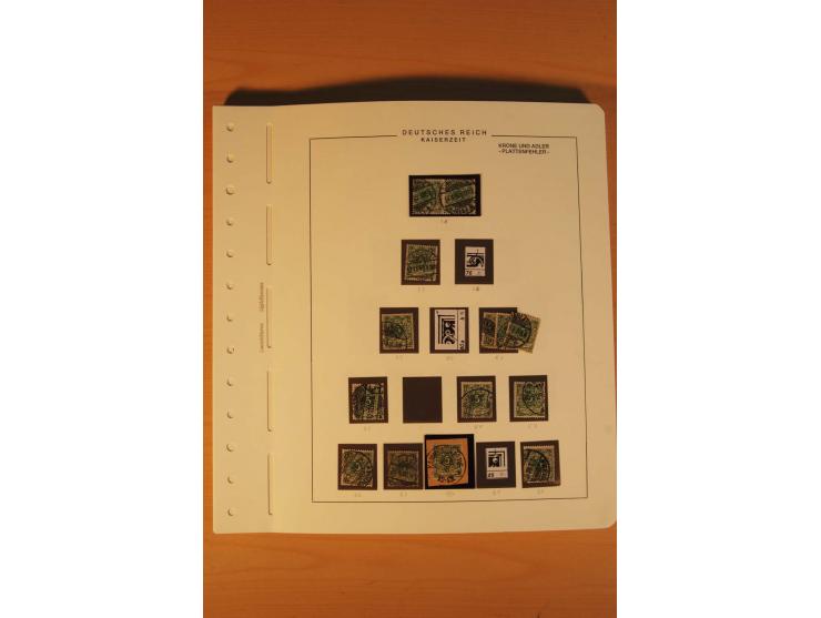 1889/1900 Krone/Adler: Große Forschungs- und Spezialsammlung der Plattenfehler und Fehler nach "Collegium Philatelicum", saub