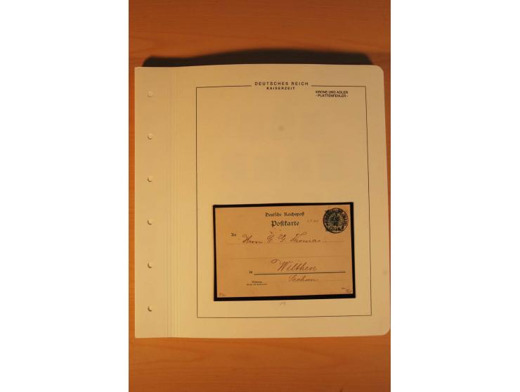 1889/1900 Krone/Adler: Große Forschungs- und Spezialsammlung der Plattenfehler und Fehler nach "Collegium Philatelicum", saub