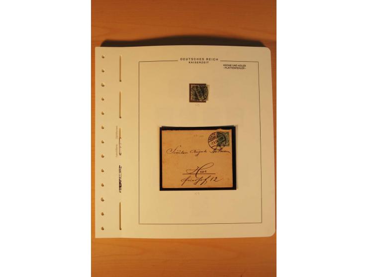 1889/1900 Krone/Adler: Große Forschungs- und Spezialsammlung der Plattenfehler und Fehler nach "Collegium Philatelicum", saub