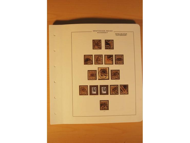 1889/1900 Krone/Adler: Große Forschungs- und Spezialsammlung der Plattenfehler und Fehler nach "Collegium Philatelicum", saub
